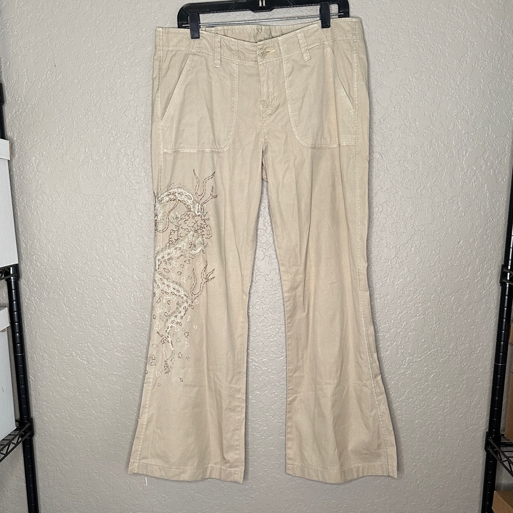 Lucky Brand Snake 🐍 Embroidered Flare Pants
